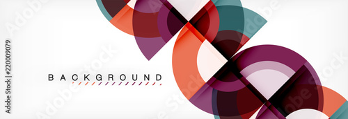 Vector circular geometric abstract background