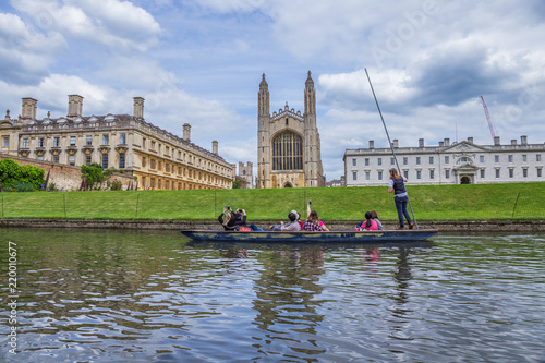 King's College and King's College Chapel, late Perpendicular Gothic English architecture, Cambridge, England photo