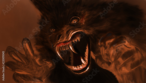 Cuadro en lienzo Hombre Lobo
