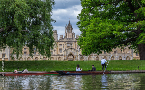 New Court, Cambridge, England. Was completed in 1831 to the designs of Thomas Rickman and Henry Hutchinson. The style of the Court is Gothic, a romantic version of a medieval building.