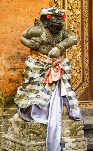 Statue in Pura Gunung Lebah, Ubud, Bali, Indonesia photo