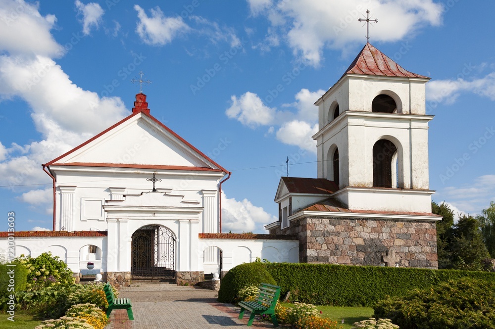 St. Anne's Church in Mosar, Belarus. Architectural monument of classicism. Built in 1792 year on the site of the Jesuit mission St. Anne's Church in Mosar, Belarus. Architectural monument of classicism. Built in 1792 year on the site of the Jesuit mission