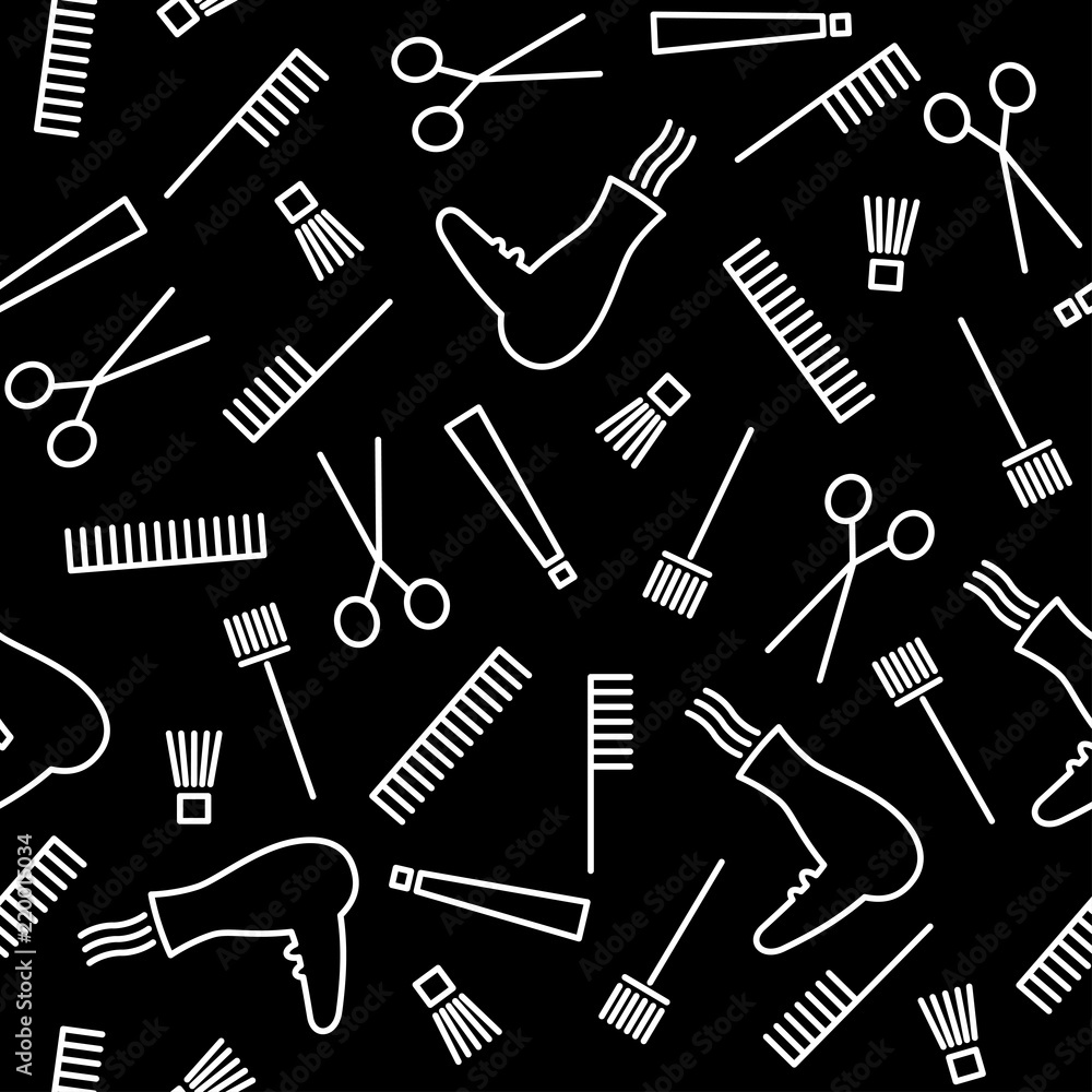 Obraz premium Black barber's pattern, eps 9