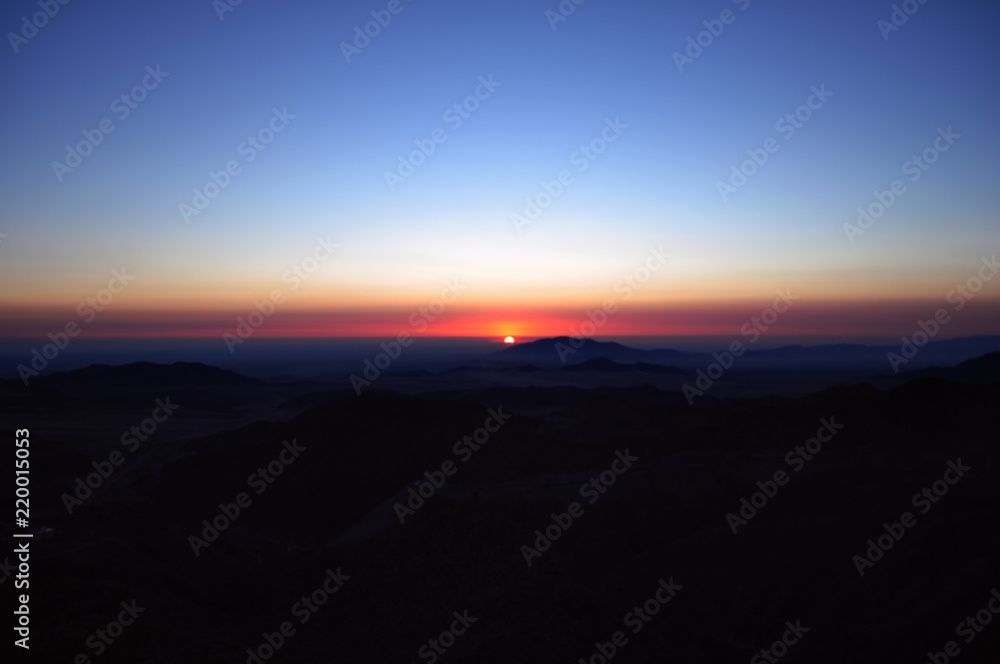 Amanecer desde La Rumorosa B.C.