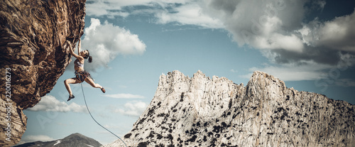 Climber on the edge.