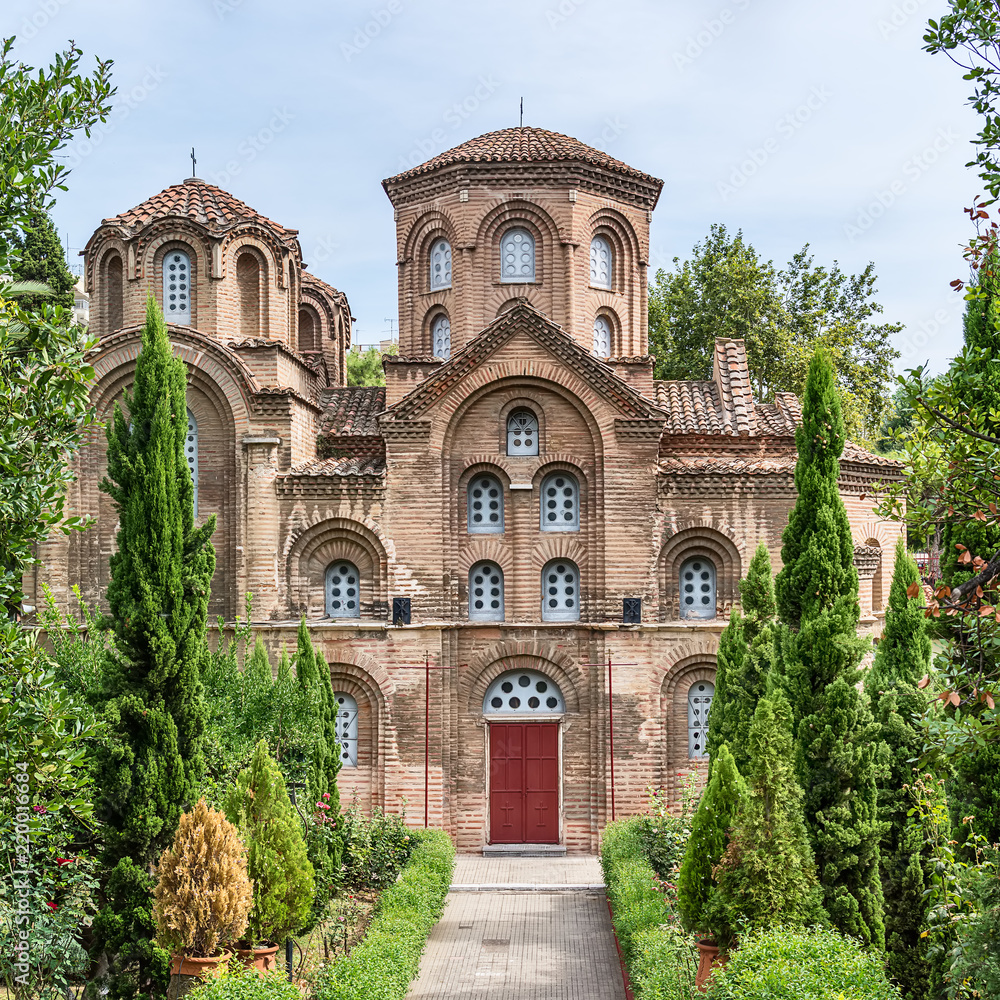 Fototapeta premium Thessaloniki, Greece - August 16, 2018: Panagia Chalkeon church, Thessaloniki, Greece. Panagia Chalkeon Church was founded in 1028. Thessaloniki.