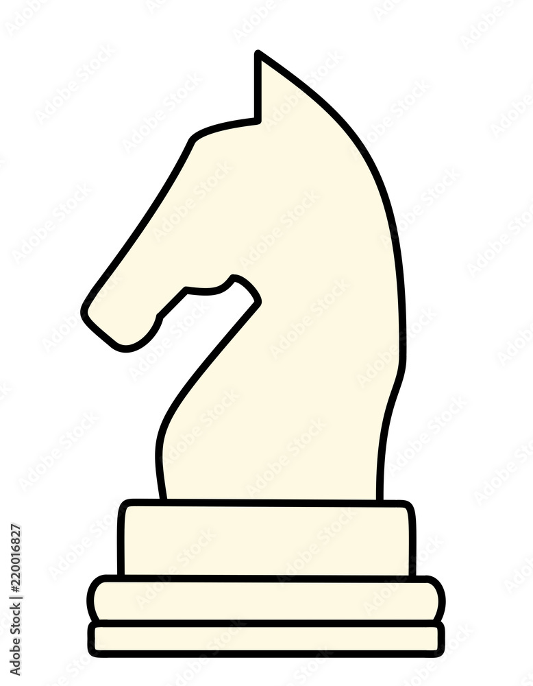 チェスの駒 ナイト 白 Stock イラスト Adobe Stock