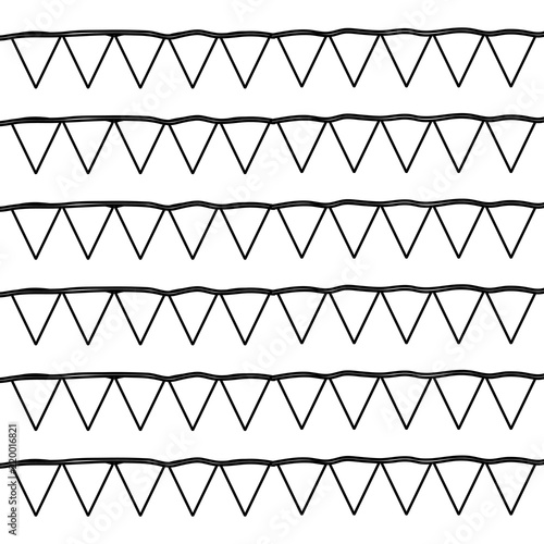 line triangle party flags decoration background