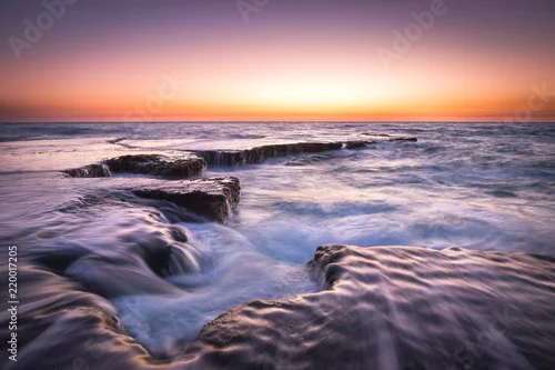 Obraz Piękny zachód słońca na plaży