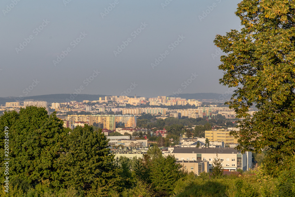 Φωτογραφία Kielce Panorama City, view of the city and center, swietokrzyskie, Poland