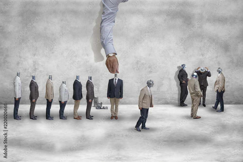 Ταπετσαρία Men in business suits, with screws instead of necks