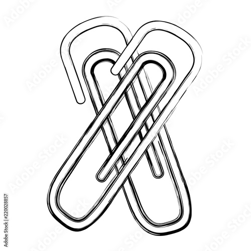 grunge metal clips tool to office paper