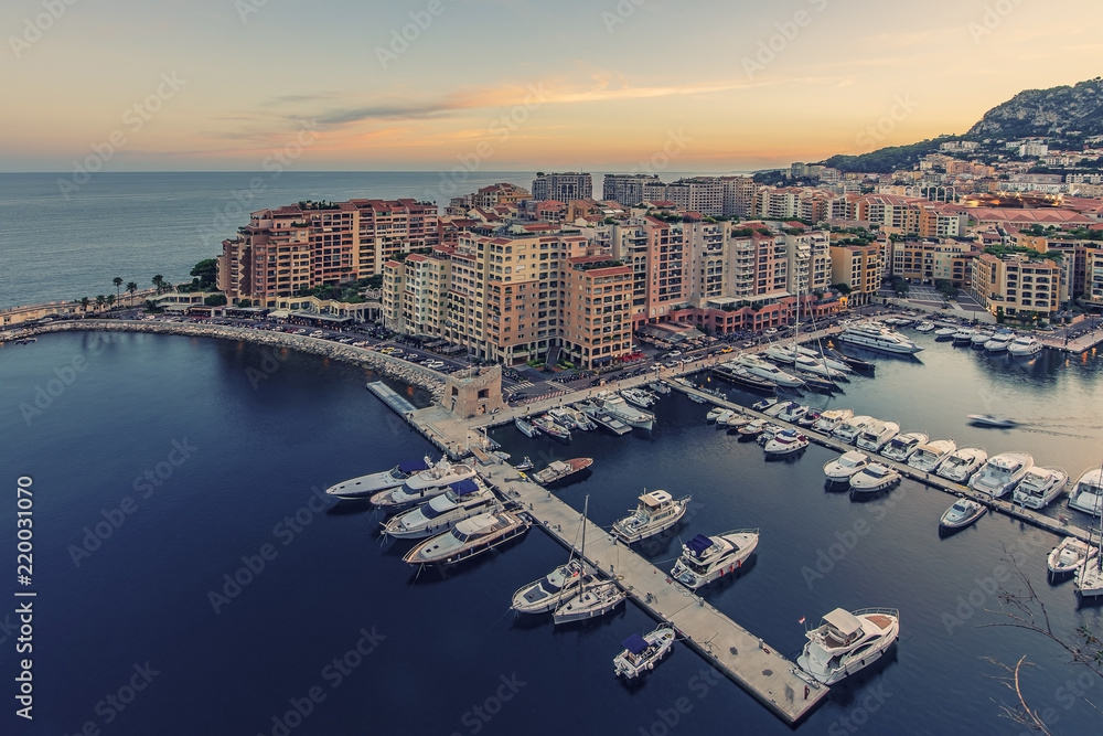 Fontvieille district in the principality of Monaco