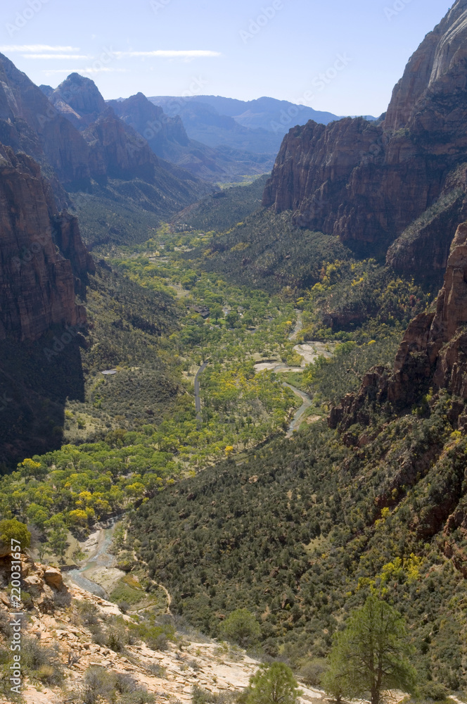 A view of Zion National Park from Angel's Landing.