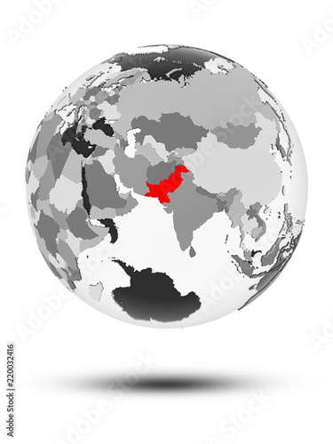 Pakistan on political globe