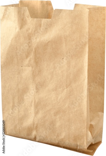 Open Brown Paper Bag - Isolated