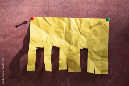 Obraz na plátne Blank yellow paper