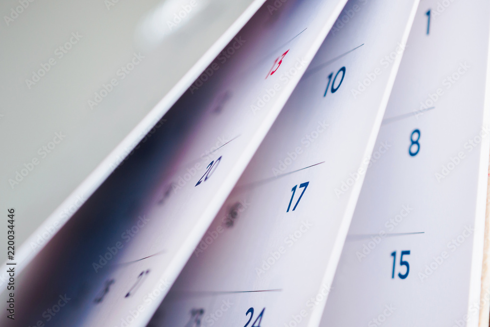 calendar page flipping sheet close up background calendar page flipping sheet close up background