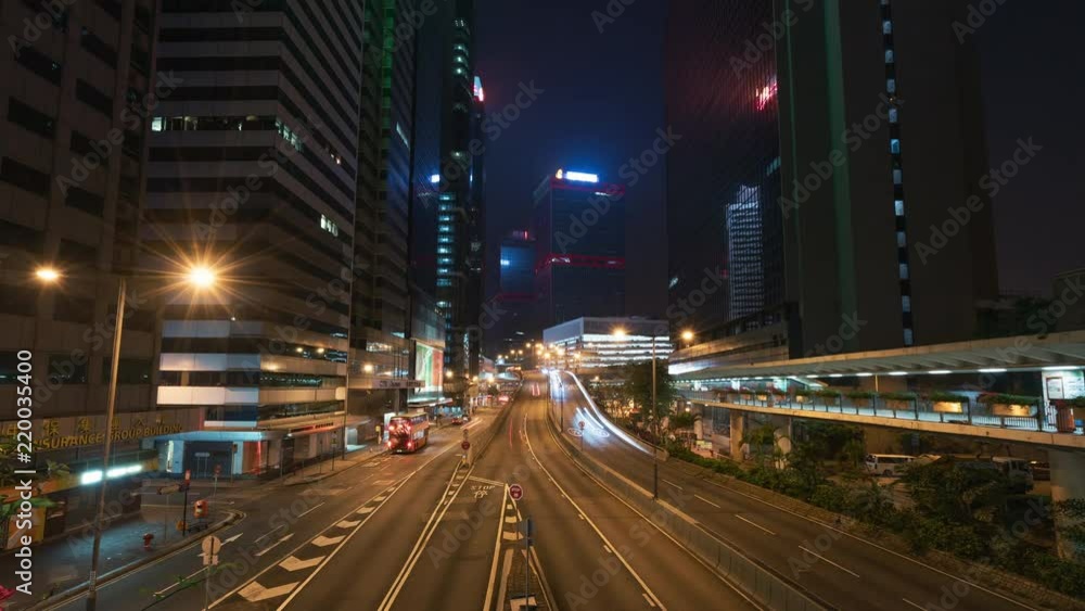 4K Timelapse Sequence of Hong Kong, China - The City Traffic at Night 4K Timelapse Sequence of Hong Kong, China - The City Traffic at Night