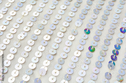 Colorful round sequins on k...