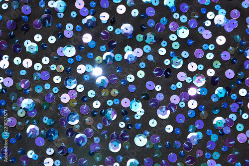 Colorful round sequins on k...