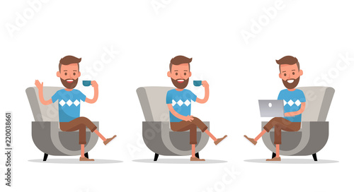 Office man worker character vector design. no15 photo