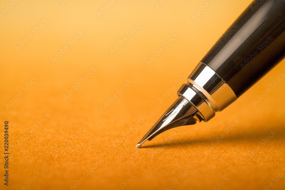 Fountain pen on paper Fountain pen on paper