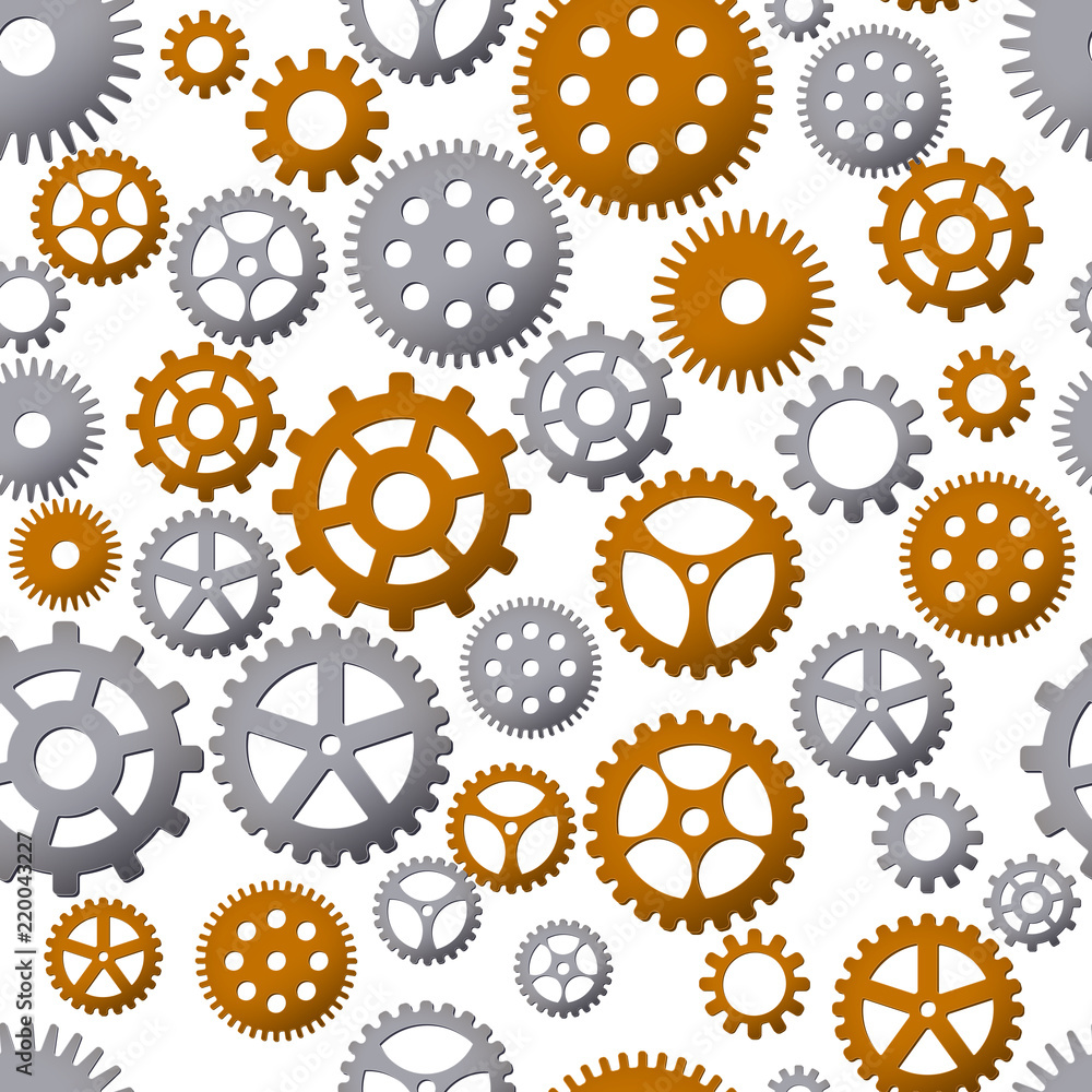 Seamless pattern background with gears. Vector illustration. Steampunk design. Seamless pattern background with gears. Vector illustration. Steampunk design.