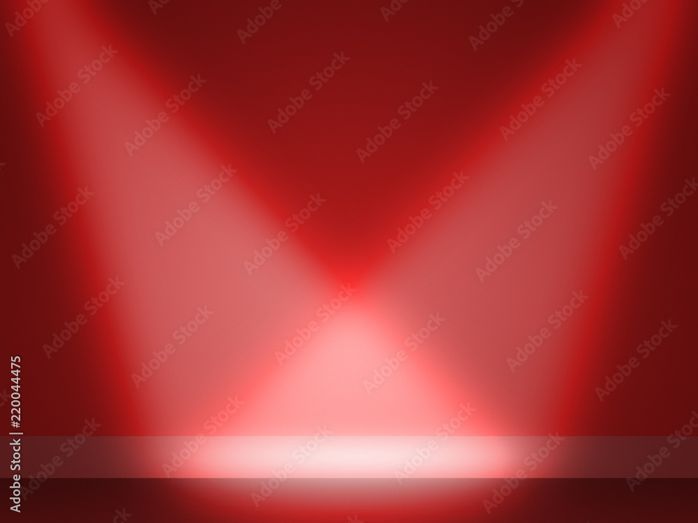 Red Spotlight Empty Room Background. Red Spotlight Empty Room Background.