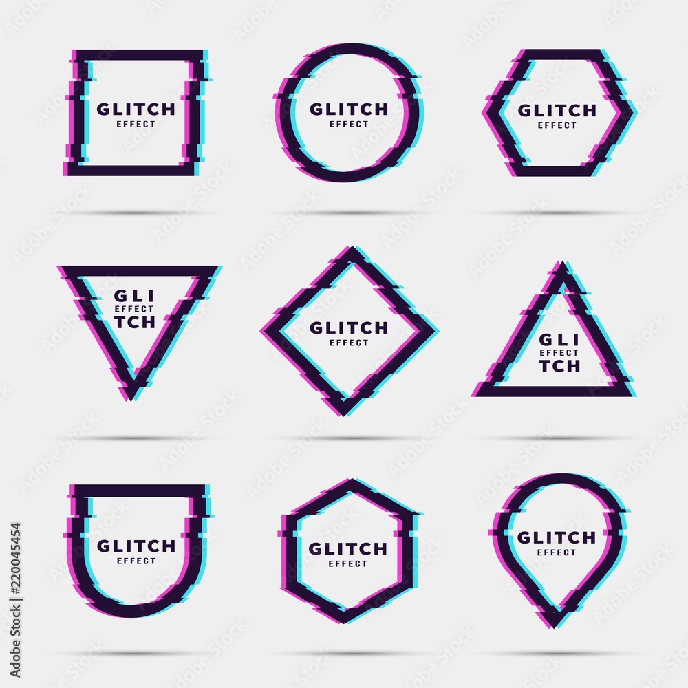 Obraz premium Glitch effect for frame