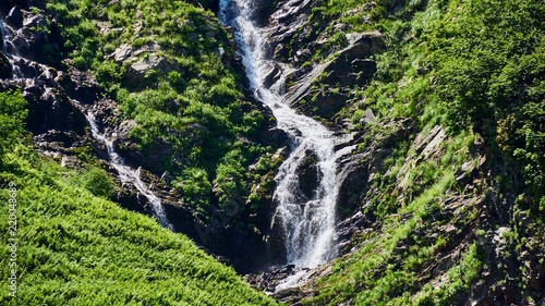 Beautiful waterfall in national park Sochi