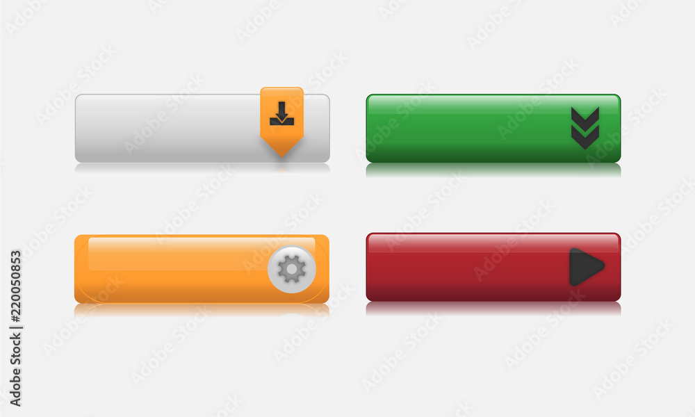action buttons with different styles and shapes. Action button vector for web action buttons with different styles and shapes. Action button vector for web