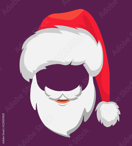 Santa Claus hat and beard