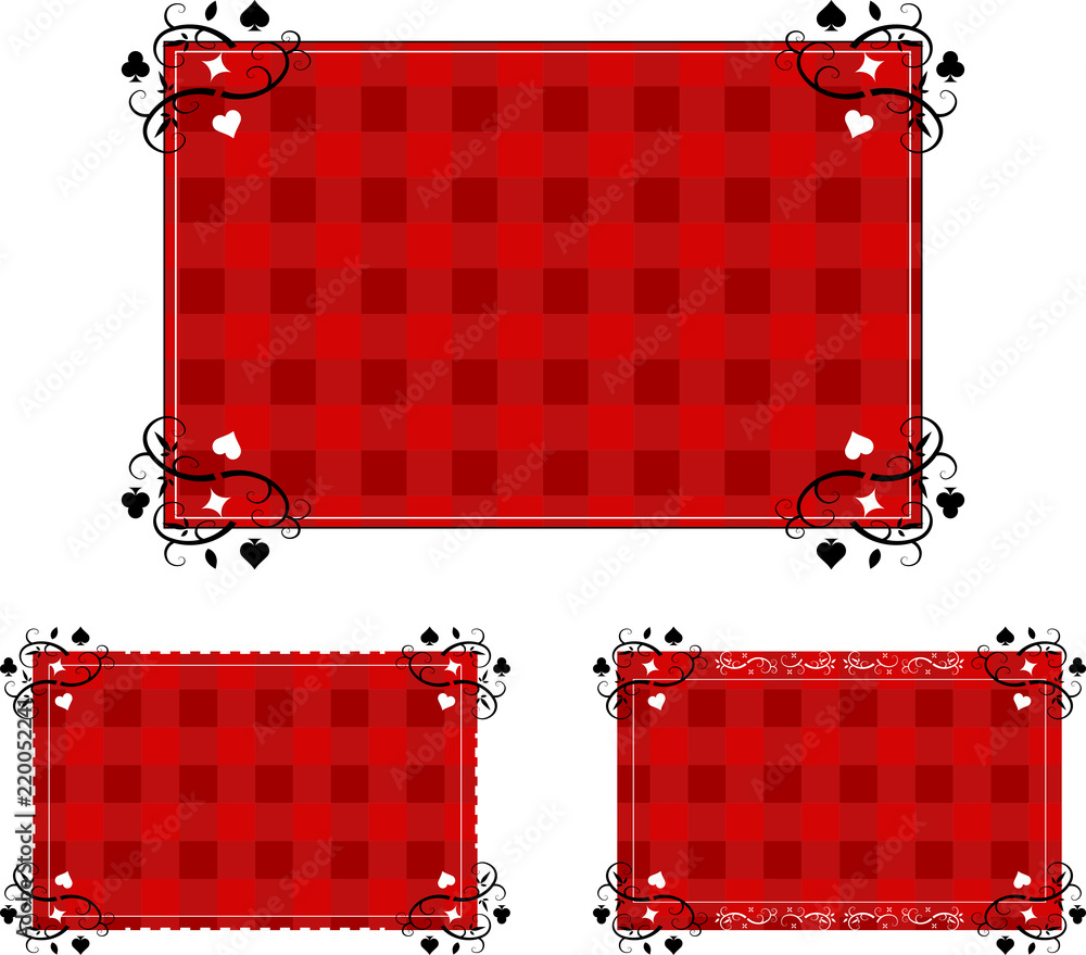 トランプ柄 フレーム セット Stock ベクター Adobe Stock