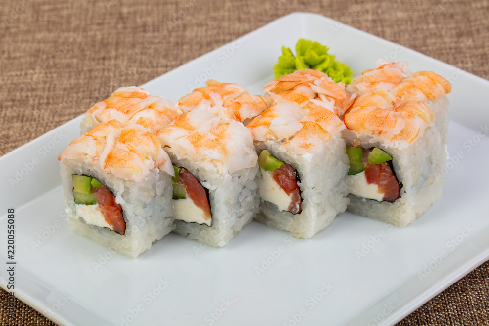 Roll with prawn