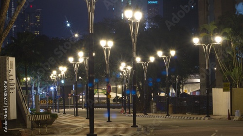 Photography Night. Street under the light of lanterns.Kuala Lumpur/Malaysia