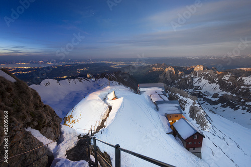 Blick vom Säntis im Dämmerlicht photo