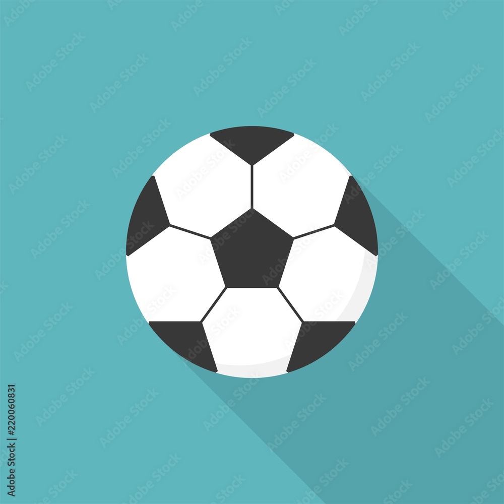 Football icon, flat design vector Football icon, flat design vector