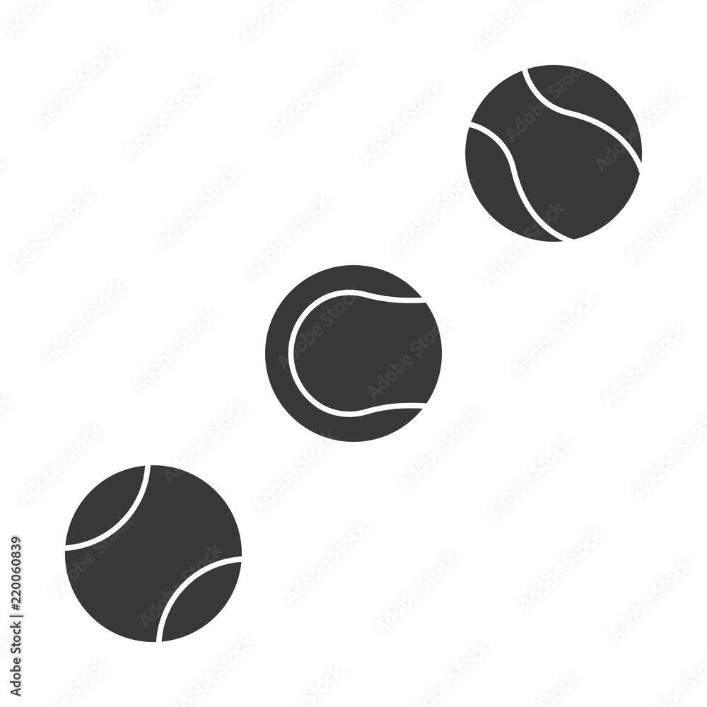 Fototapeta premium Tennis ball icon, silhouette design