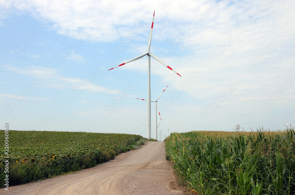 wind turbines renewable enegry countryside landscape