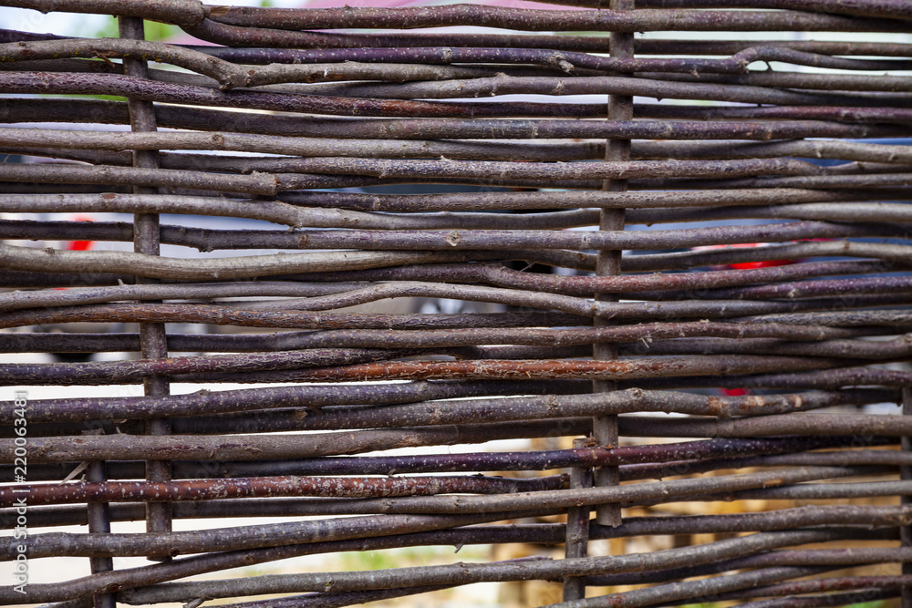 Wooden fence close-up. Wooden fence close-up.