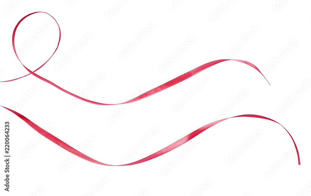 Set of rink satin waved ribbons Set of rink satin waved ribbons
