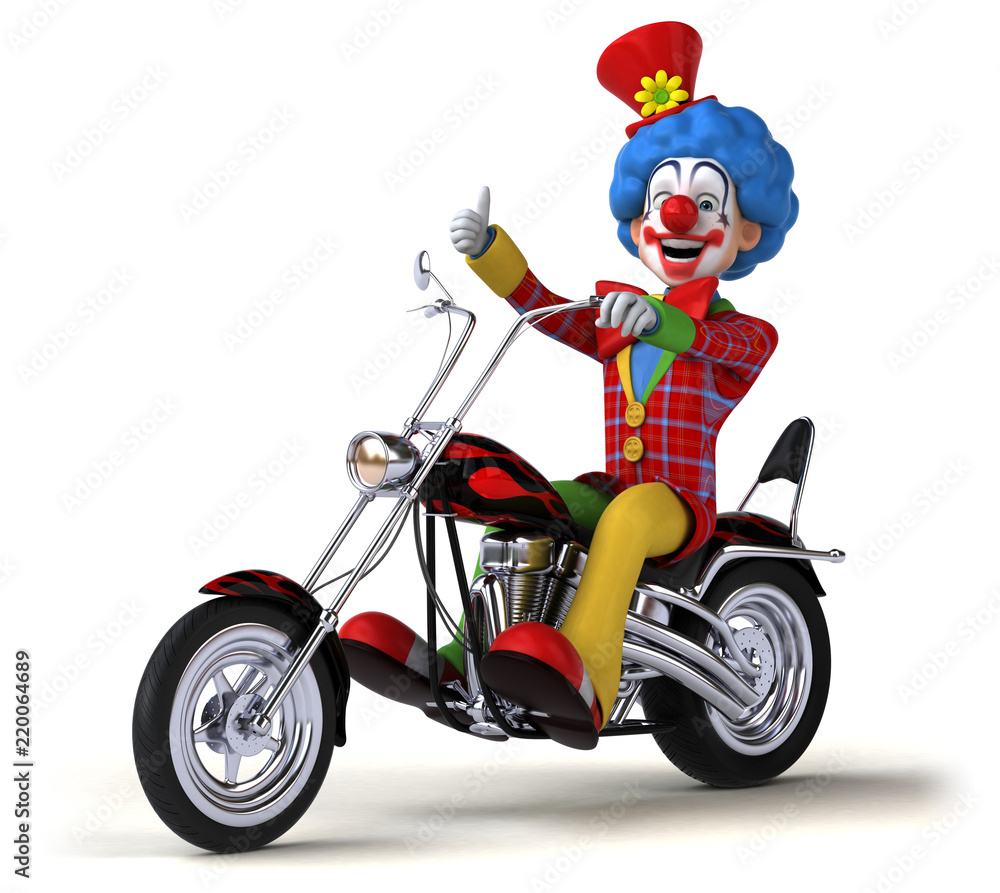 Fun clown - 3D Illustration Fun clown - 3D Illustration