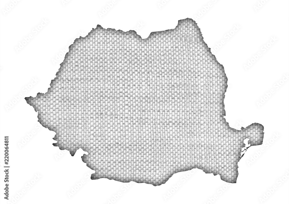 Karte von Rumänien auf Textur