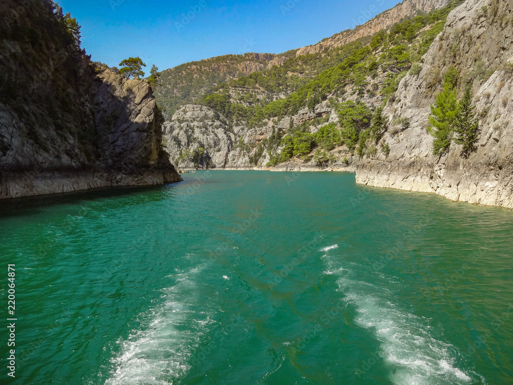Turquoise lake and mountains. Turkish Green Canyon
Turquoise lake and mountains. Turkish Green Canyon