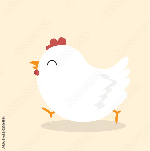 Cute chicken  animal vector