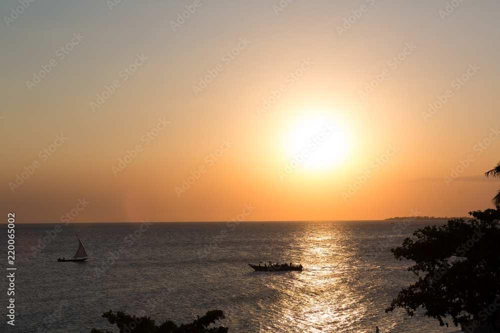 Sonnenuntergang auf Sansibar