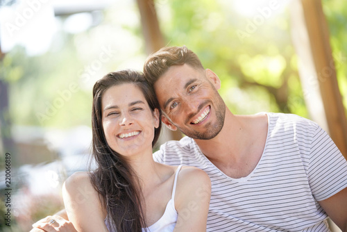 Portrait of 40-year-old couple on summer day