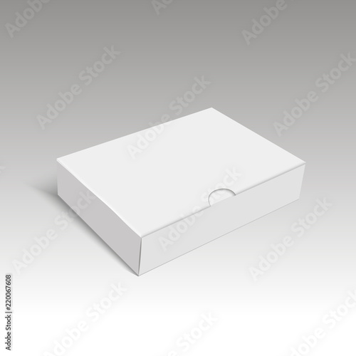 Blank of cardboard box packing for gift. Vector