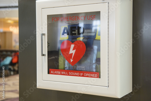 Automated External Defibrillator(AED) on the wall photo